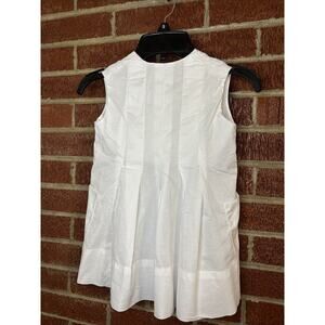 Vintage Handmade Girls Dress Upcycled White MOP 3T